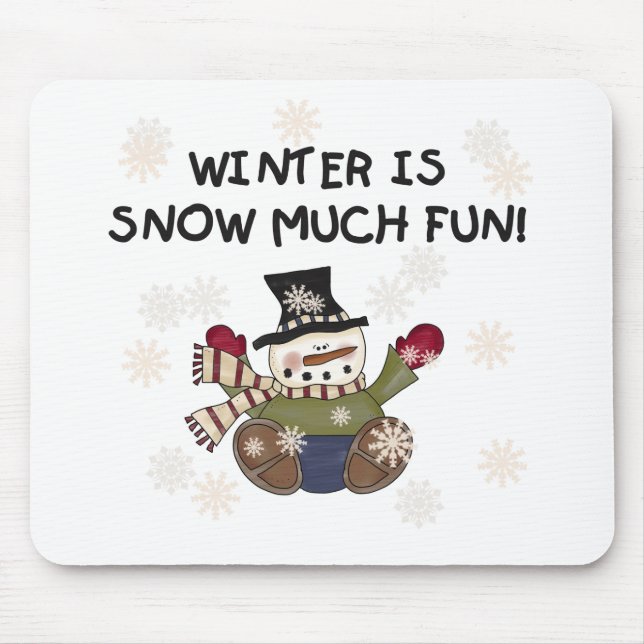 Mousepad Camisetas e presentes de boneco de neve (Frente)