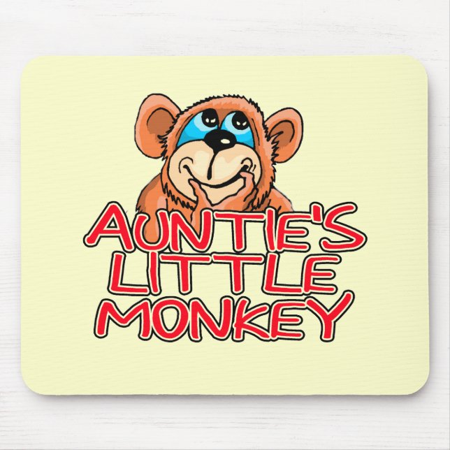 Mousepad Camisetas e presentes de macaquinho da tia (Frente)