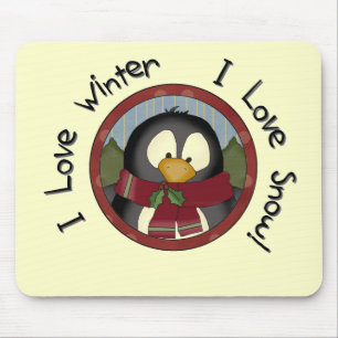 Mousepad Camisetas e presentes de Natal de Pinguim