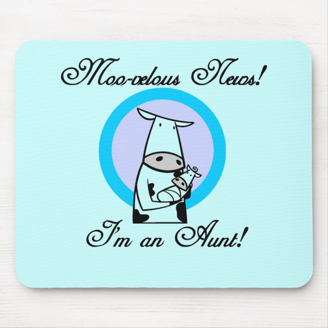 Mousepad Camisetas e presentes de tia nova e veloz (Frente)