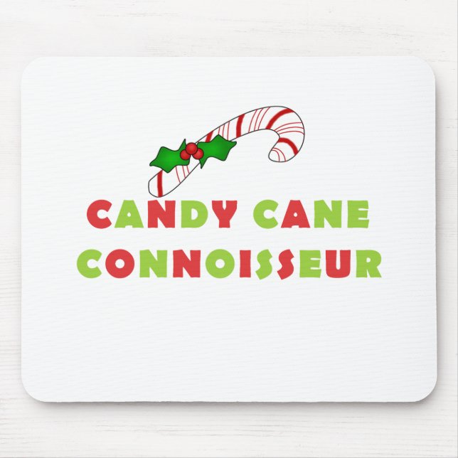 Mousepad Camisetas e presentes do Connomissor Candy Cane (Frente)