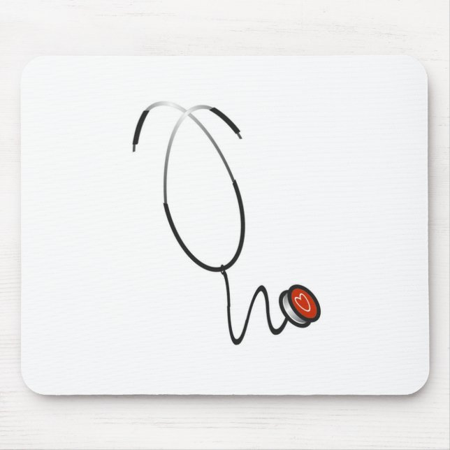 Mousepad Camisetas e presentes do estetoscópio (Frente)