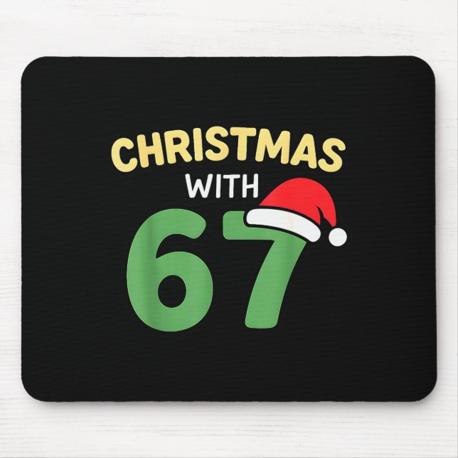 Mousepad Camisetas engraçadas de Natal com 67 meme tendênci (Frente)