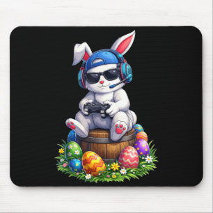 Mousepad Camisetas Feliz Dia de Páscoa Coelho Ovo Jogo Víde