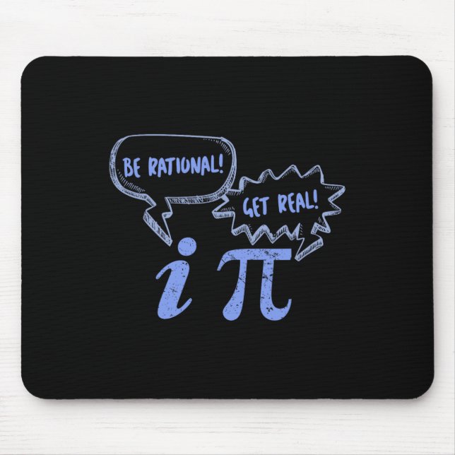 Mousepad Camisetas Pi Day Ser Racional Obter Pi Real E Imag (Frente)