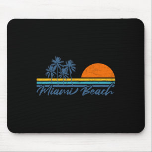 Mousepad Camisetas Retro Miami Beach Florida Mulheres Homen