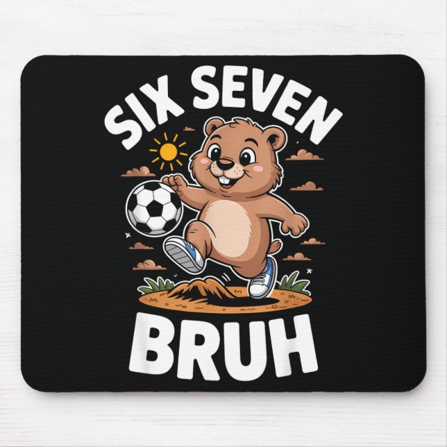 Mousepad Camisolas engraçadas do Dia da Marmota 67 Futebol  (Frente)