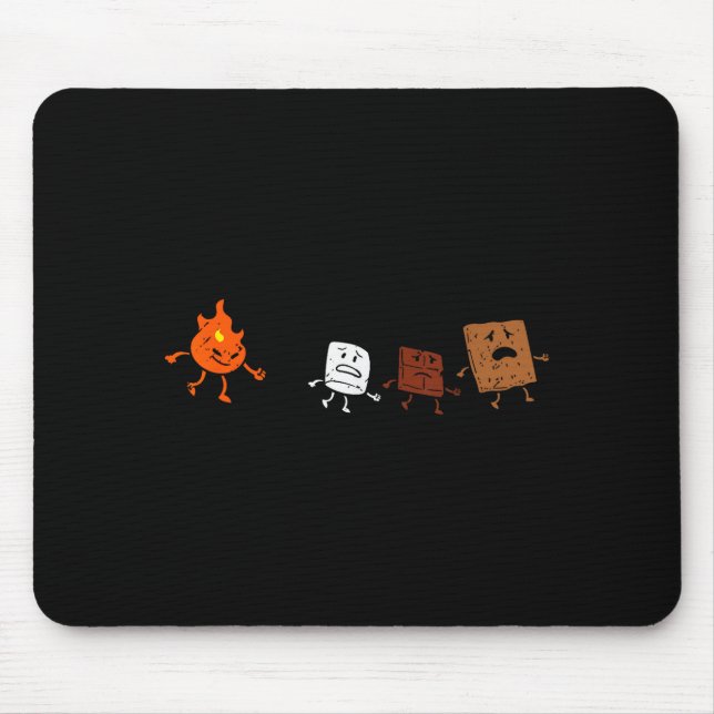 Mousepad Camng Smores Running Fire Funny Group Hug Men Wome (Frente)