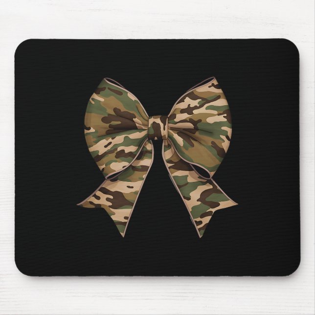 Mousepad Camo Coquette Arco Duck Caça Meninas Crianças Mulh (Frente)