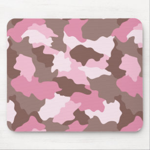Mousepad Camo Girly Camuflage Cor-de-Rosa
