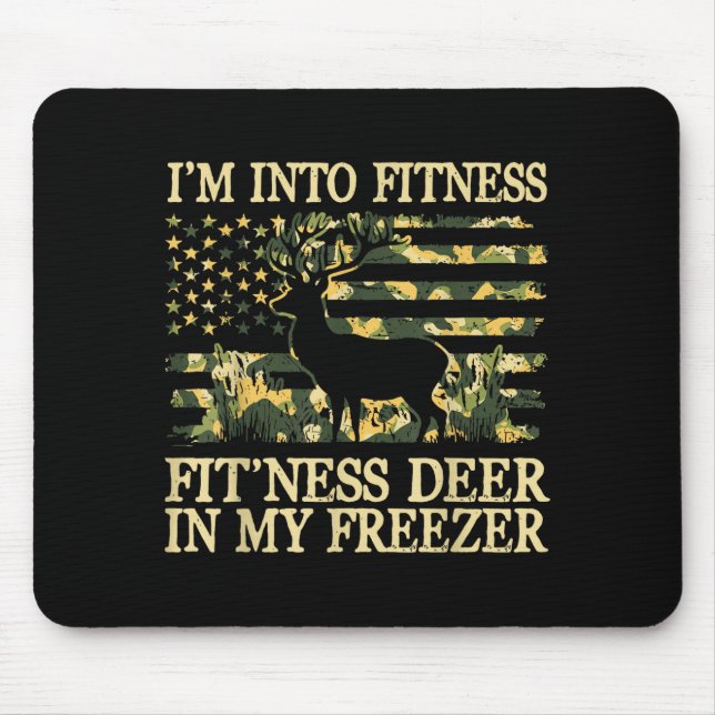Mousepad Camo Hunting I'm Into Fitness Fit Ness Deer Zer Hu (Frente)