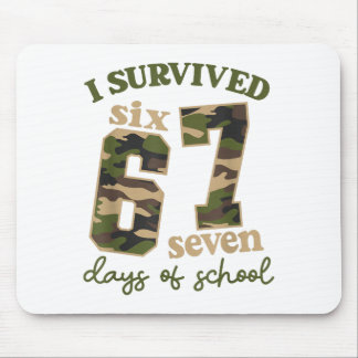 Mousepad Camo I Survived 67 Six Seven Days Of School Teache