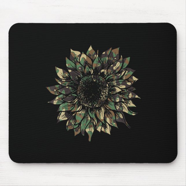 Mousepad Camo Sunflower Oculta A Caça À Aventura De Hippie (Frente)