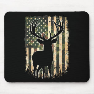 Mousepad Camo US Flag Deer Hunting Camoflage Hunter