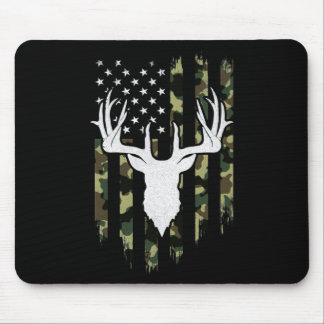 Mousepad Camouflage American Flag Deer Hunting