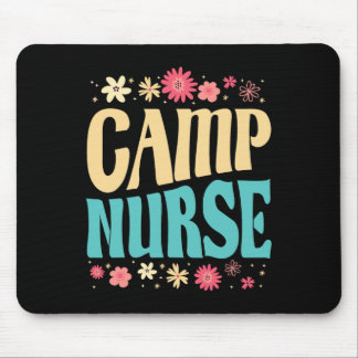 Mousepad Camp Nurse Floral Outfit Summer Camping Registered