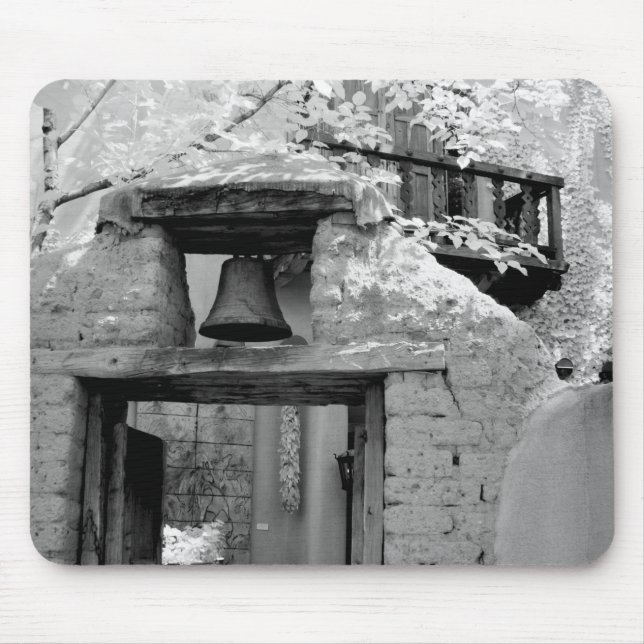 Mousepad Campainha de adobe áspero na entrada, Santa Fe, No (Frente)