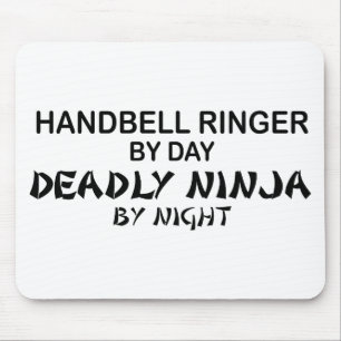 Mousepad Campainha Ninja mortal do Handbell em a noite