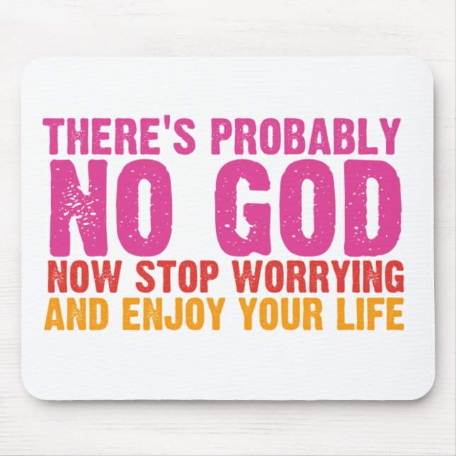 Mousepad Campanha de ônibus ateu (vertical) (Frente)