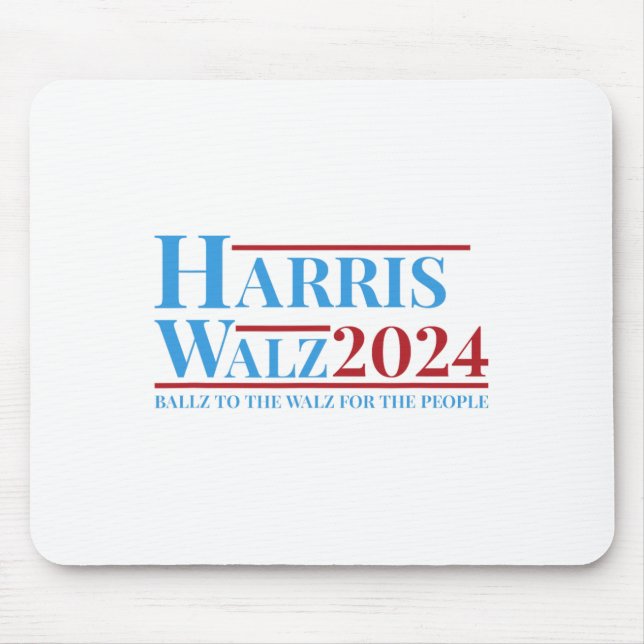 Mousepad Campanha Walz 2024 Kamala Harris Tim Walz Engraçad (Frente)