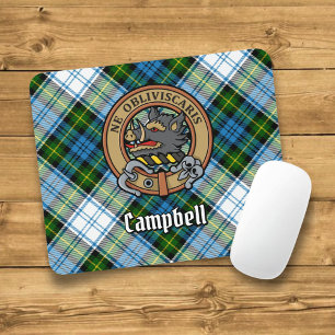 Mousepad Campbell Crest over Dress Tartan