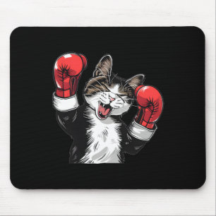 Mousepad Campeão de Boxão de Gato Engraçado Luz de Gatinhos