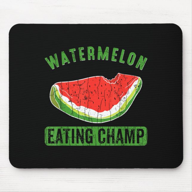 Mousepad Campeão de Comer Melancia Amante de Frutas de Verã (Frente)