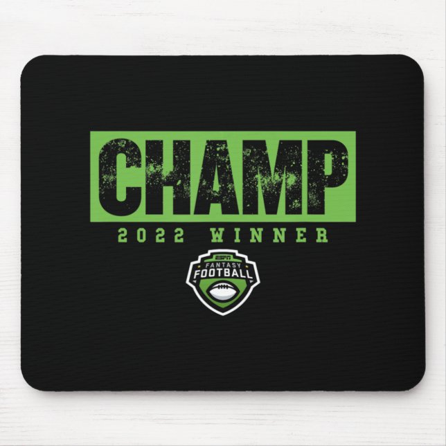 Mousepad Campeão de Futebol Fantasy Vinte e Dois Vencedores (Frente)