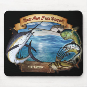 Mousepad Campeão de Pesca da Costa Rica (seu nome)