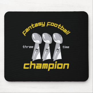 Mousepad Campeão Divertido Três Vezes da Liga de Futebol Fa