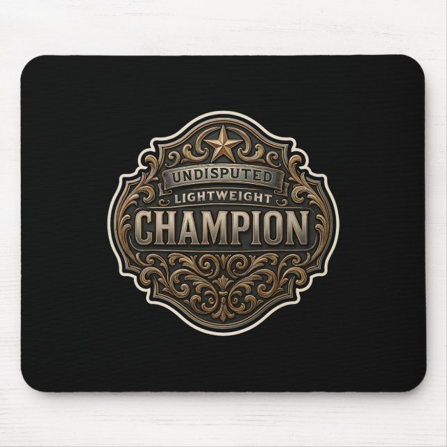Mousepad Campeão Peso Leve Mma Boxe Kickboxing Champ B (Frente)