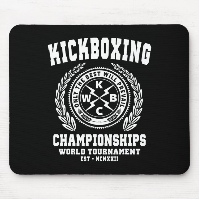 Mousepad Campeonatos de Kickboxing, Camiseta de Kickboxing, (Frente)