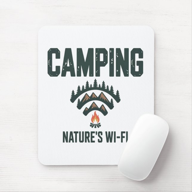 Mousepad Camping Natures Wifi (Com mouse)