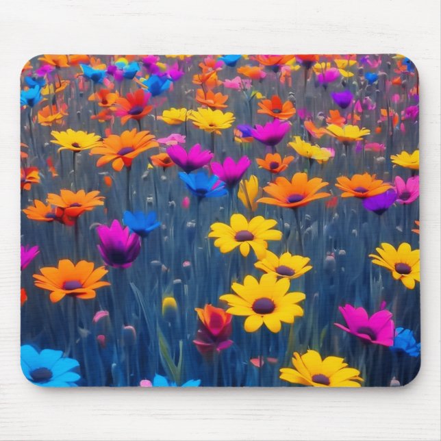 Mousepad Campo Colorido De Flores (Frente)