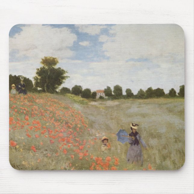 Mousepad Campo das papoilas Claude Monet (Frente)