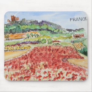 Mousepad Campo das papoilas no tapete do rato de France