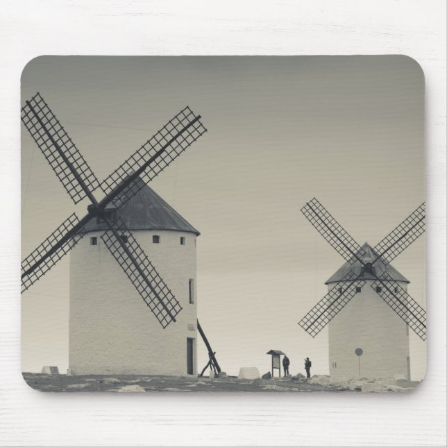 Mousepad Campo de Criptana, antigos moinhos de vento da Man (Frente)
