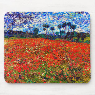 Mousepad Campo de Flor Vermelho, Van Gogh