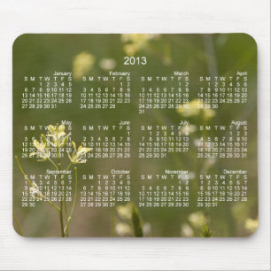 Mousepad Campo de flores amarelas; Calendário 2013
