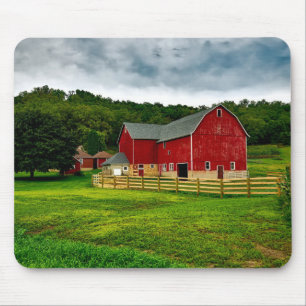 Mousepad Campo de Fotografia Rural Cena Farmhouse USA Count