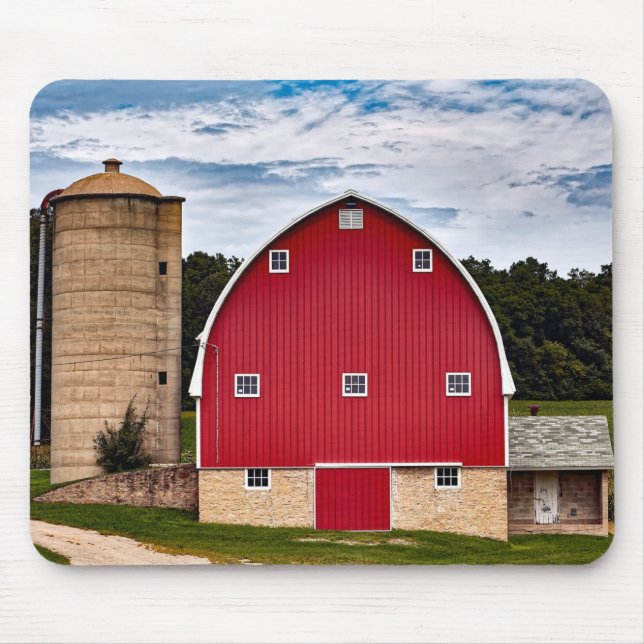 Mousepad Campo de Fotografia Rural Cena Farmhouse USA Count (Frente)