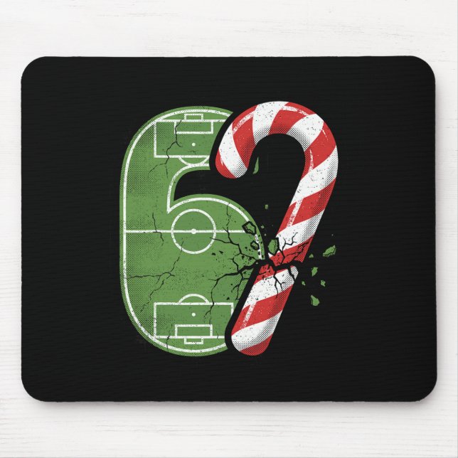 Mousepad Campo de Futebol Candy Cane 67 Rachado Natal Engra (Frente)