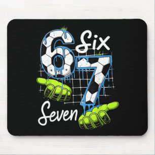 Mousepad Campo de futebol Groovy 67 Seis Sete Meme engraçad