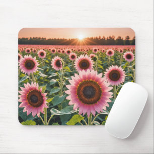 Mousepad Campo de girassol rosa
