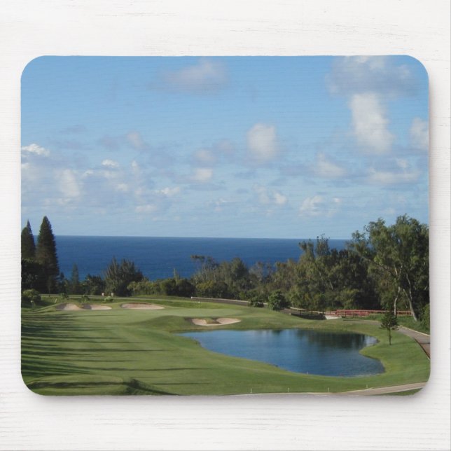 Mousepad Campo de golfe bonito de Havaí (Frente)