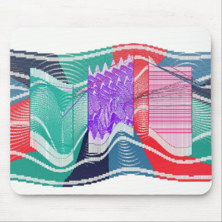 Mousepad Campo de Momento Angular Quântico Colorido Abstrat
