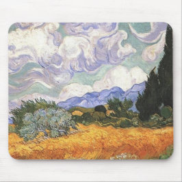 Mousepad Campo de trigo com Cypress por Van Gogh.