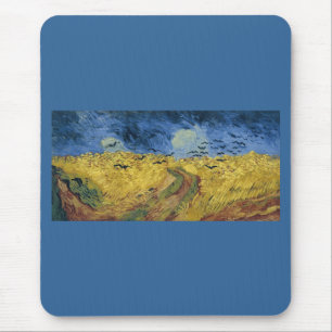 Mousepad Campo de trigo de Vincent van Gogh com corvos (189