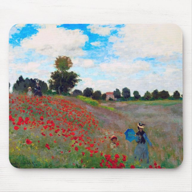 Mousepad Campo Poppy, Monet (Frente)