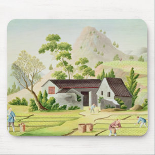 Mousepad Camponeses nos campos de almofada